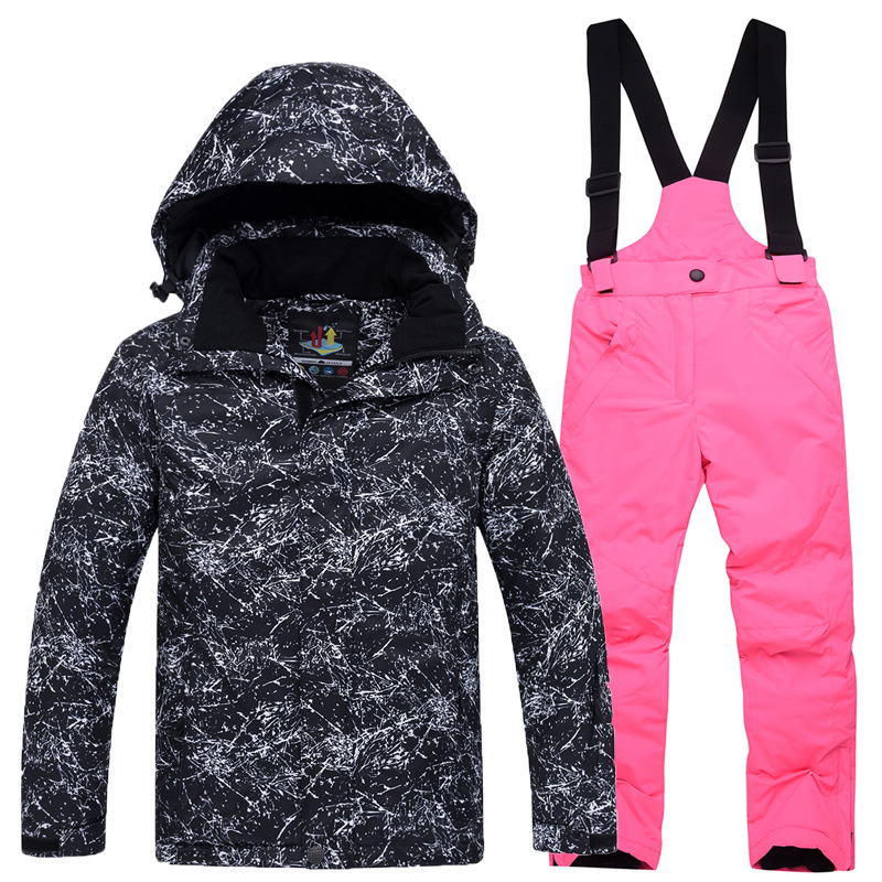 Picture of New Children's Ski Suit suit Boys' and Girls' Outdoor Thickened Warm Ski Two-Piece Set