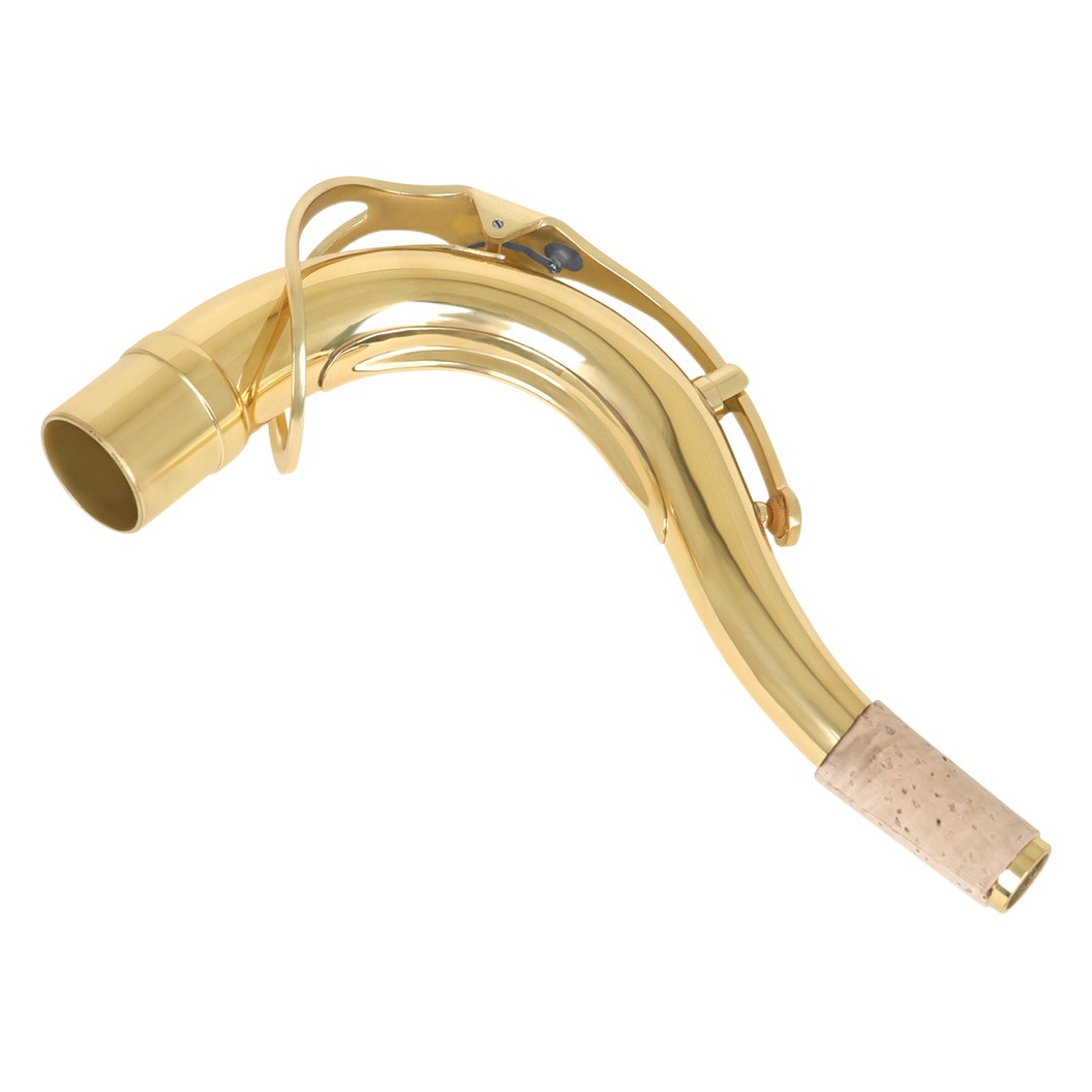 tenor saxophone bent neck golden brass B- tone saxophone bent neck tube with cork wind instrument accessories