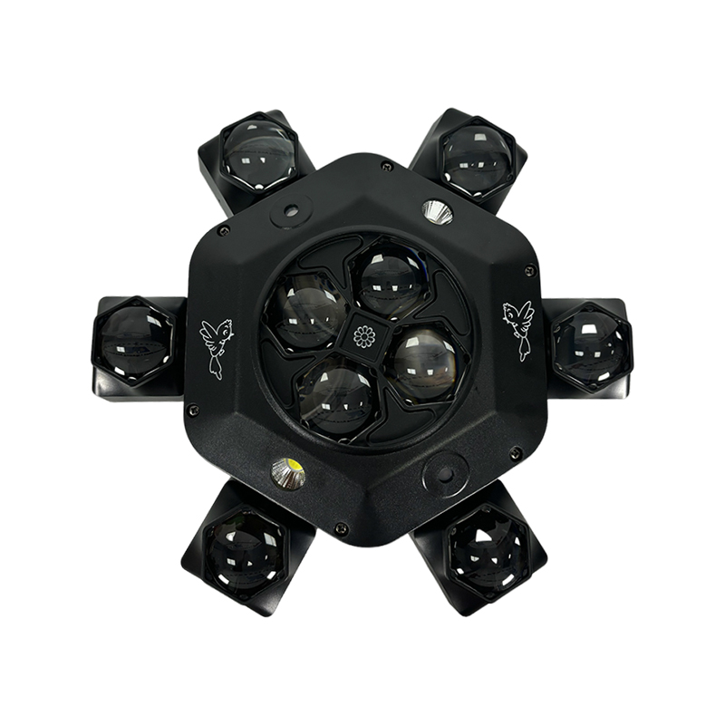 Cross-Border Popular Six-Arm Little Diamond Stage Light, Moving Head Atmosphere Light, Bar Disco Light, Voice-Controlled Home Dyeing Light