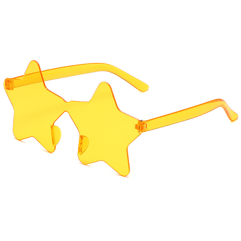 Picture of New fashion personality five-pointed star sunglasses cross-border frameless sunglasses trendy party funny beach sunglasses