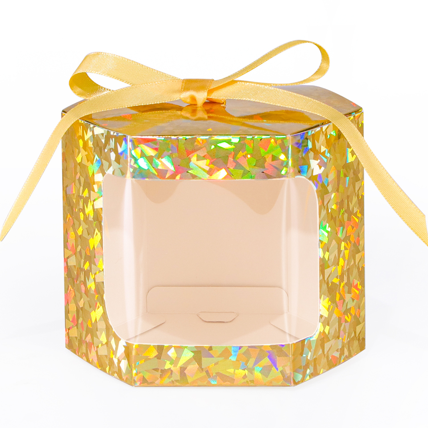 Picture of Foreign Trade Cowhide Color Laser Window Paper Box Cake Box Candy Box Baking Packaging Wedding Candy Box Gift Box