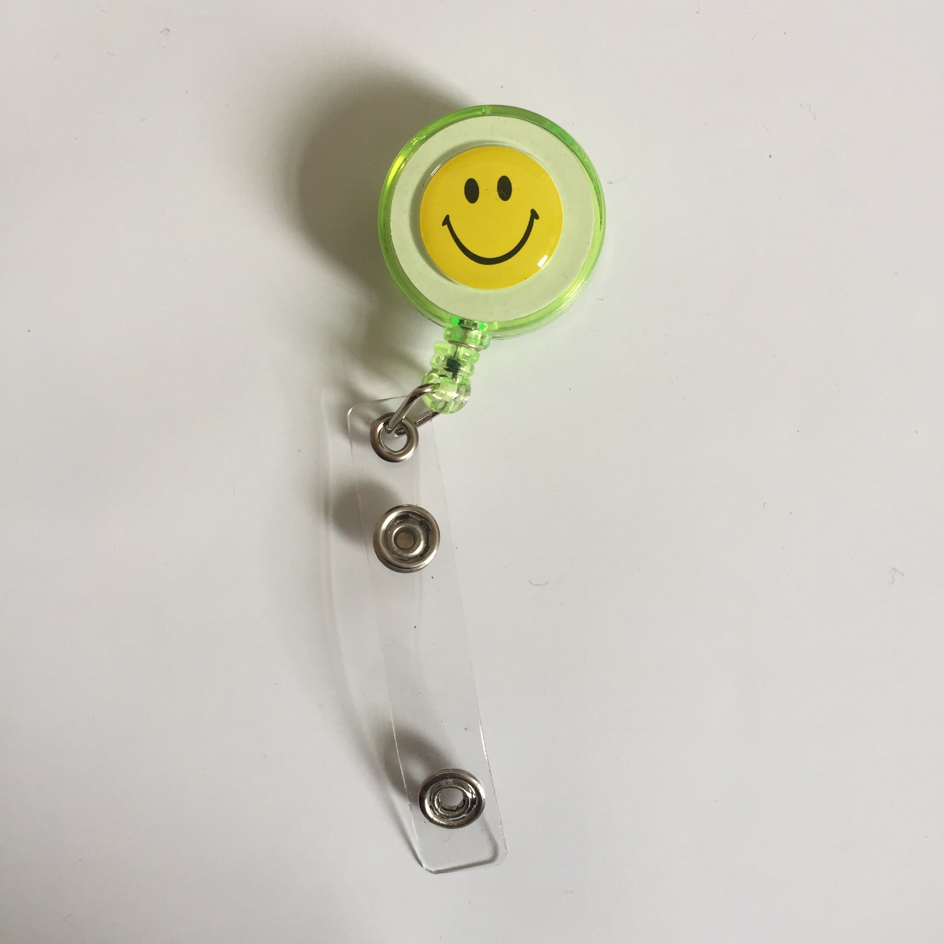 Picture of Factory wholesale LOGO smiley face easy pull buckle easy pull retractable buckle ID card set badge buckle key work card buckle