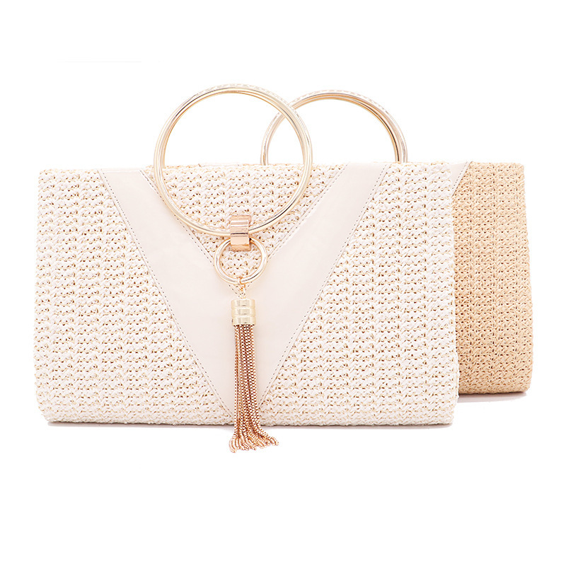 Picture of Henglida 2021 summer European and American cross-border e-commerce woven dinner bag bridal bag Fashion Women's clutch factory