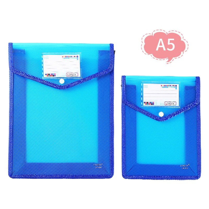 Picture of A4A5 folder storage student envelope office test paper bag twill 9 color vertical three-dimensional file bag