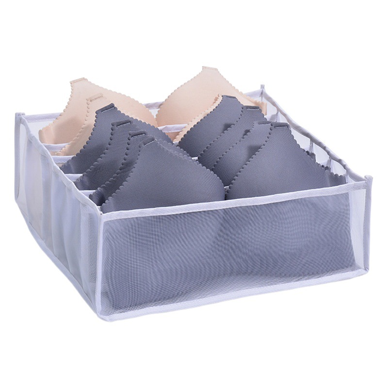 Underwear and Panties Storage Box Foldable Drawer Type Mesh Divider Storage Bag Household Clothes Storage and Finishing Wholesale