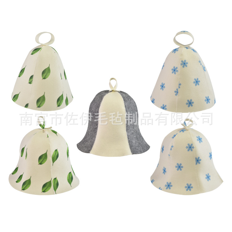 Picture of High-end cross-border felt sauna cap hot spring bath felt sauna cap integrated pressure European wool sauna cap