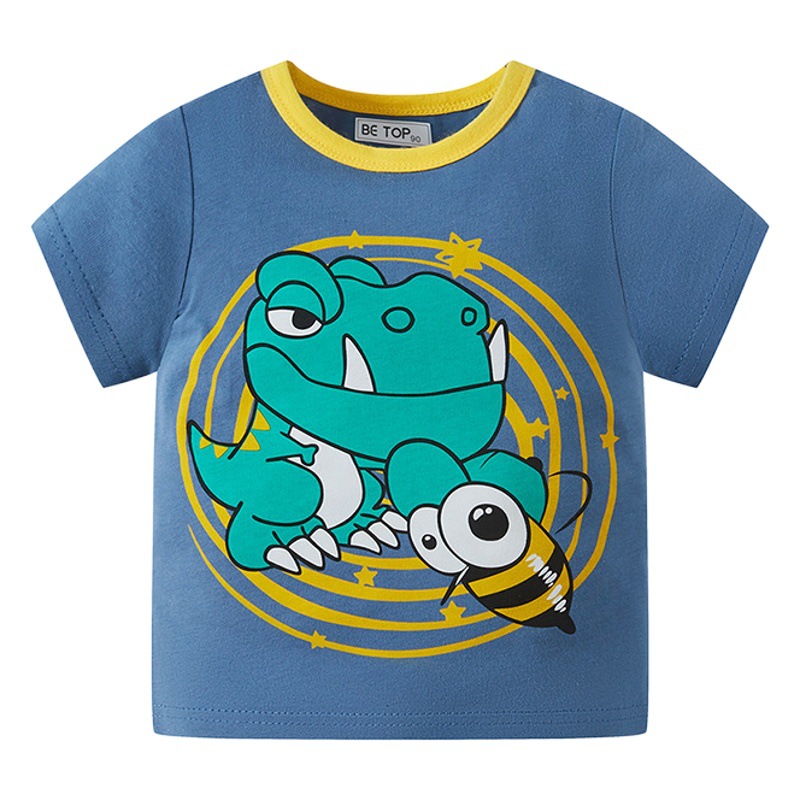 Boys short sleeve T-shirt summer baby clothes children's shirt children's half sleeve cotton cartoon children's clothing a generation of hair