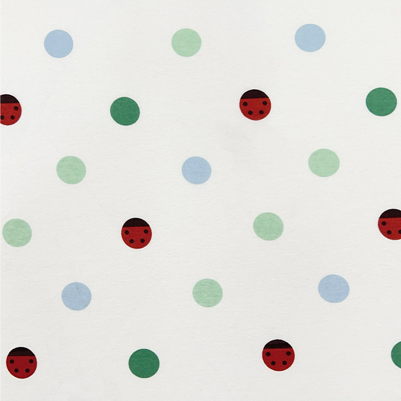 Picture of Kilogram price Class A cotton wool cloth printed double-sided knitted printed cloth baby T-shirt saliva towel clothing fabric