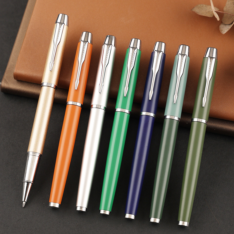Factory sales metal orb signature pen 17 color meeting can make logo business office small gift gel pen