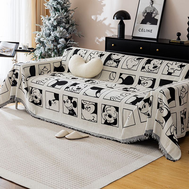Picture of American Cartoon Sofa Towel Full Cover Chenille Sofa Cover Universal Cover Four-Season Universal High-End Sofa Cover
