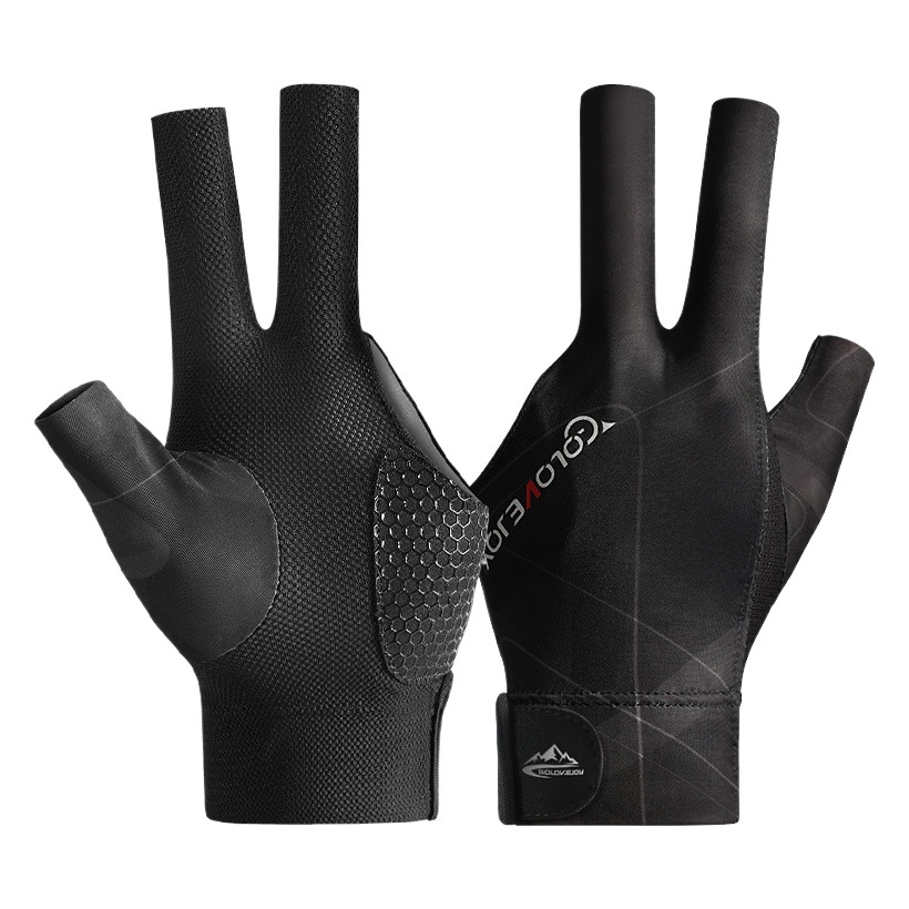 Billiards Gloves Lightweight Breathable Sweat-wicking Three-finger Gloves Snooker Billiard Non-slip Gloves Single Pack XG67