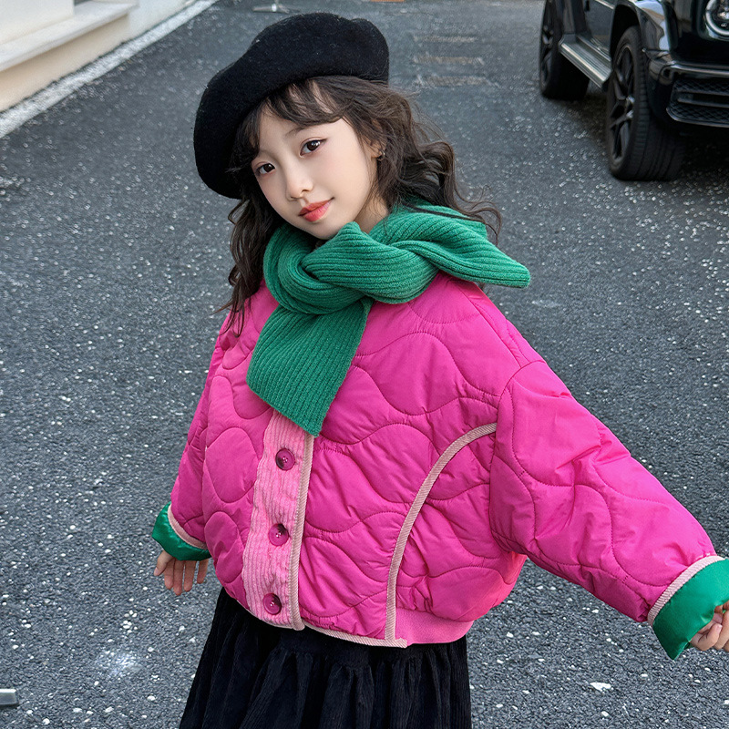 Picture of Girl's Cotton Coat Coat Winter 2024 New Children's Thickened Down Cotton-padded Jacket Girl's Winter Cotton-padded Coat Tide