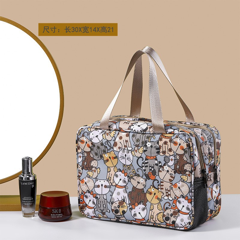 Picture of Double-Layer Large-Capacity and Good-Looking Storage Bag for Travel, Portable Toiletry Bag, Simple Waterproof and Stowable Cosmetic Bag
