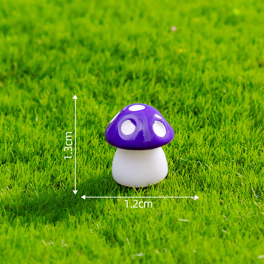 Picture of Mushroom Moss micro landscape ornaments fleshy ornaments ecological bottle DIY assembly resin ornaments medium 6 o'clock