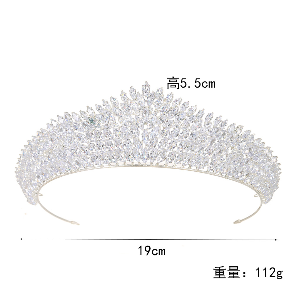 Picture of European and American bride wedding luxury crown exquisite wedding headdress zircon crown cross-border hair accessories wholesale
