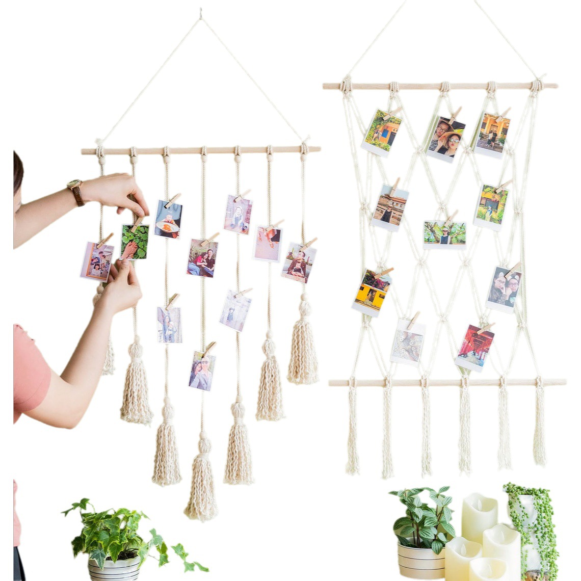 New Nordic Style Room Decoration Hand-Woven Tapestry Home Wall Decoration Tassel Photo Wall Background Foreign Trade Supply