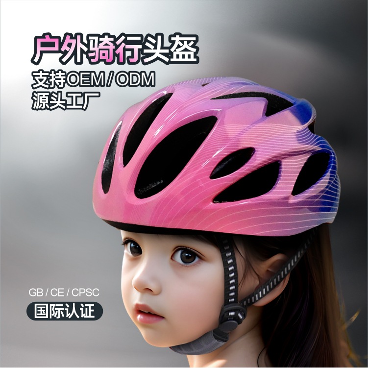 Children's helmet 3-14 years old Gradient wavy ultra-light breathable cycling helmet roller skating balance car sports helmet