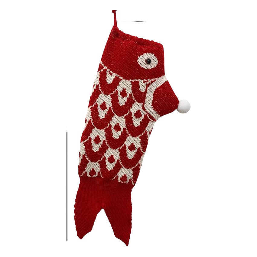 Christmas Cross Border 2020 Decorations christmas Christmas Gifts Knitted Mermaid Christmas Stocking