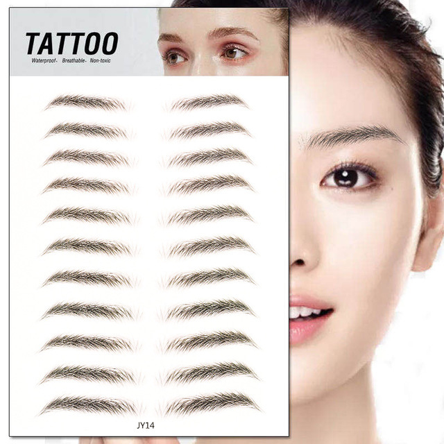 Picture of 3D Bionic Tattoo Stickers Wholesale Men and Women Semi-Permanent Waterproof Long-Lasting Simulated Eyebrow Tattoo Embroidery Lazy Eyebrow Thrush Artifact