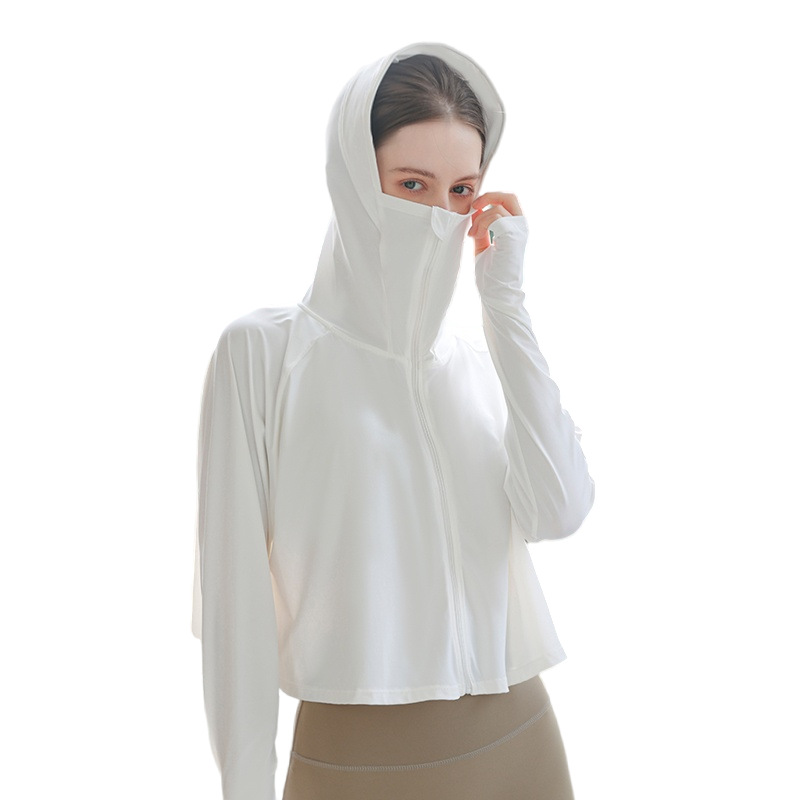 Picture of Summer Jiao Style Sun Protection Clothing for Women, Sun Protection Shawl with Black Rubber Brim, Uv Protection, Cloud Yarn Ice Silk