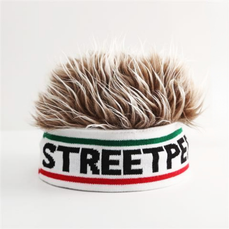 Picture of Cross-Border Parent-Child Wig Hats, Landlord Hats, Men's Ins-Style Street Knit Hats, Hip-Hop Hats, Southeast Asia Cross-Border Hot Items