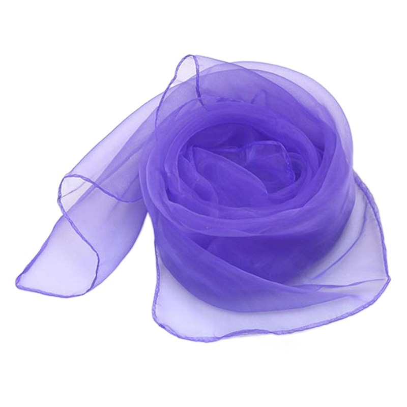 New Candy-Colored Small Silk Scarf Performance Dance Practical Gauze Scarf Wholesale