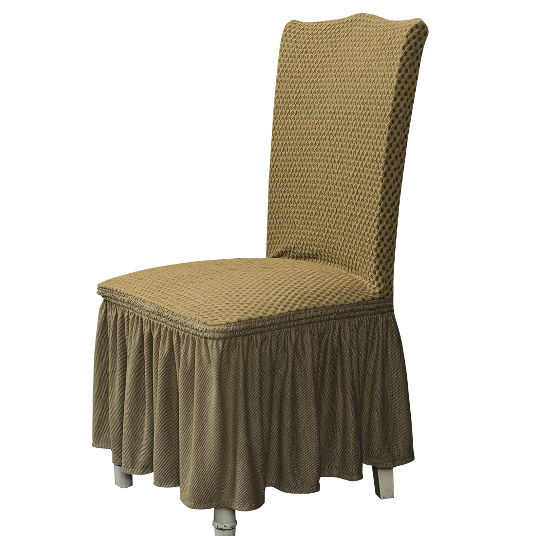 Picture of Table and Chair Covers, English Turkish Chair Covers, Skirt-Style Full Coverage, Universal Solid Color, Hotel Banquet Living Room Dining Chair Seat Covers