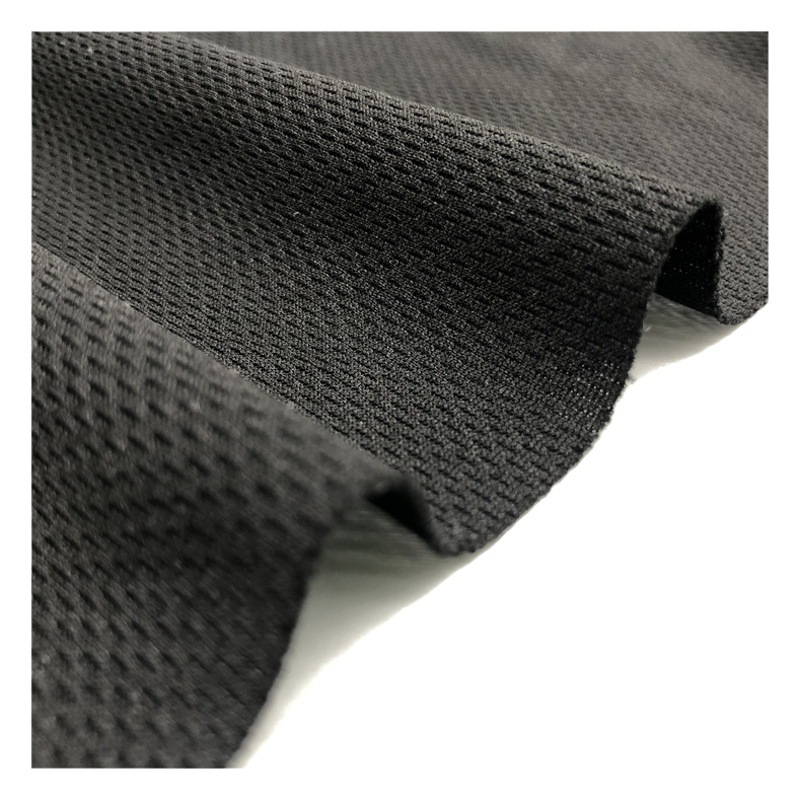 Spot polyester 180g baseball meter 150D bird's eye fabric knitted mesh school uniform sportswear jersey fabric
