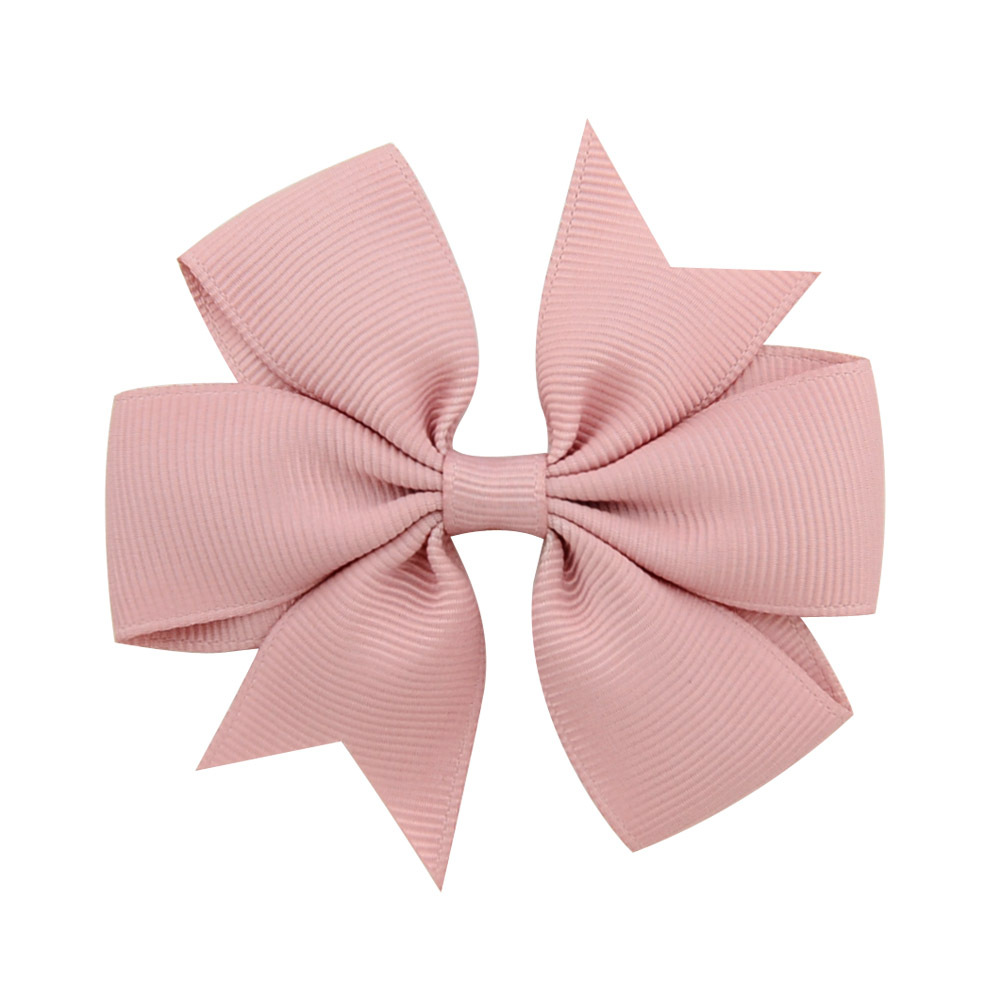 Picture of 53 Colors Amazon Hot Selling Six-Ear Pure Color Ribbed Fishtail Bow Hairpin Hair Accessories Kidsren's Headwear 564