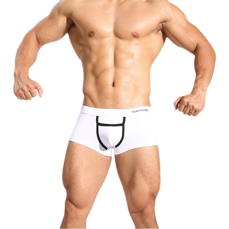 Manufacturer's Ready-Made Boys' Boxer Briefs, Cross-Border Supply of Sexy Breathable Nylon Ice Silk Large Size Men's Underwear