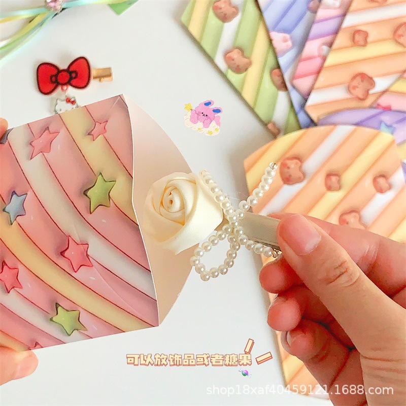 Ins Style Candy Packaging Box Macaron Color Gift Box Cartoon Cute Star Bear Gift Box Card Packing Box