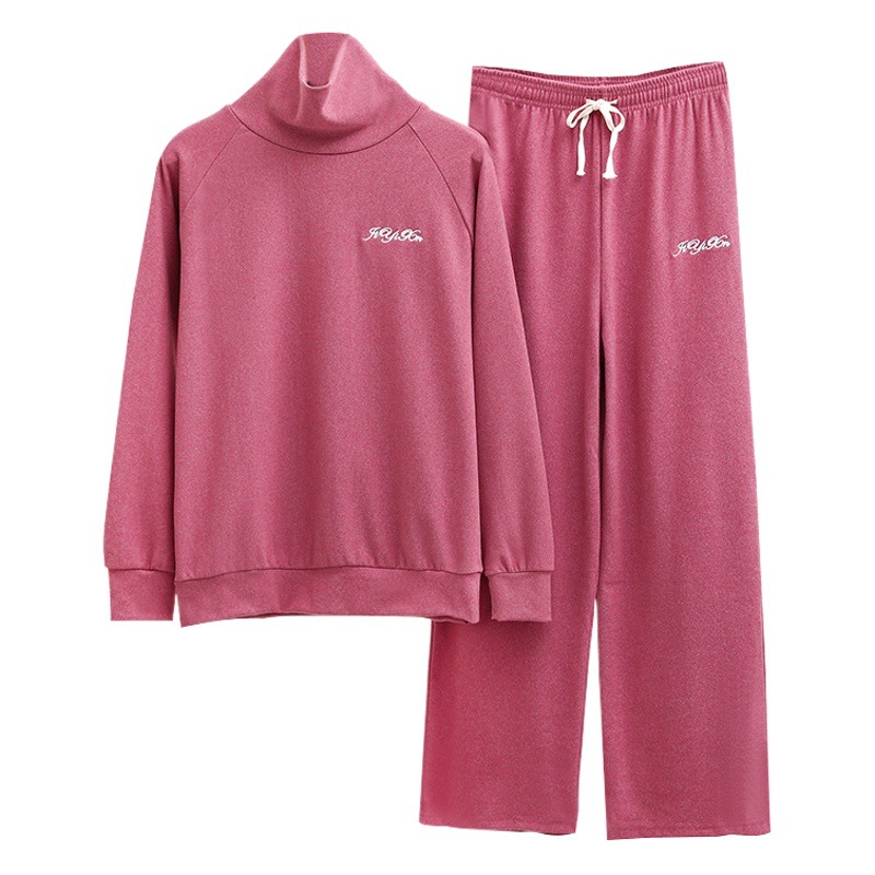 Double-Sided Velvet Casual Home Wear Suit Women's Velvet Thickened Outer-Wearing Loose Sweater Pants Korean-Style Two-Piece Suit