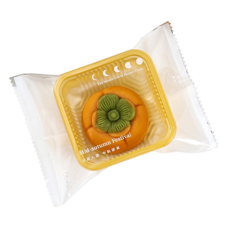 Transparent moon cake packaging bag machine-sealed bag Mid-Autumn Festival ice skin flow heart 50g 80g egg yolk cake moon cake bag wholesale