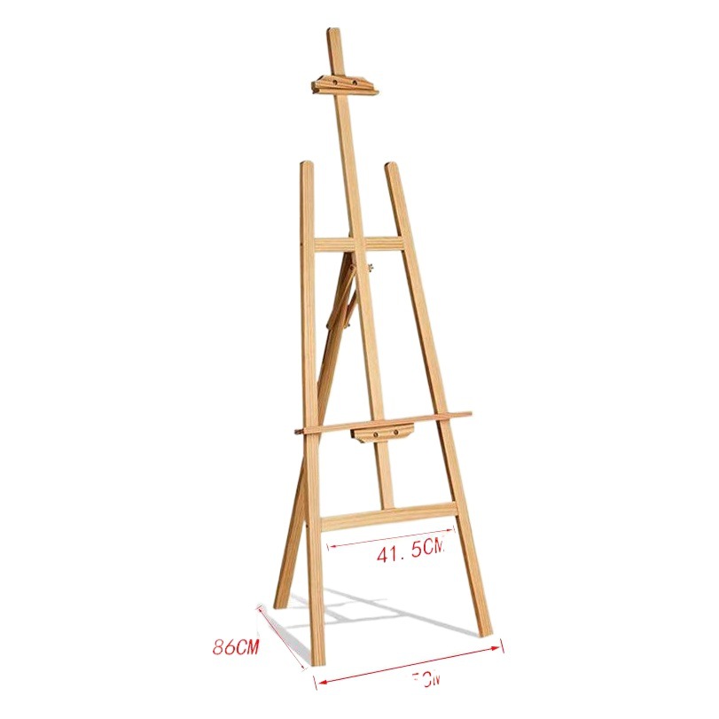 Yutong 1.5m Wooden Easel Yellow Pine Easel Opening Ribbon Cutting Easel Easel Wedding Poster Stand Kt Board Stand