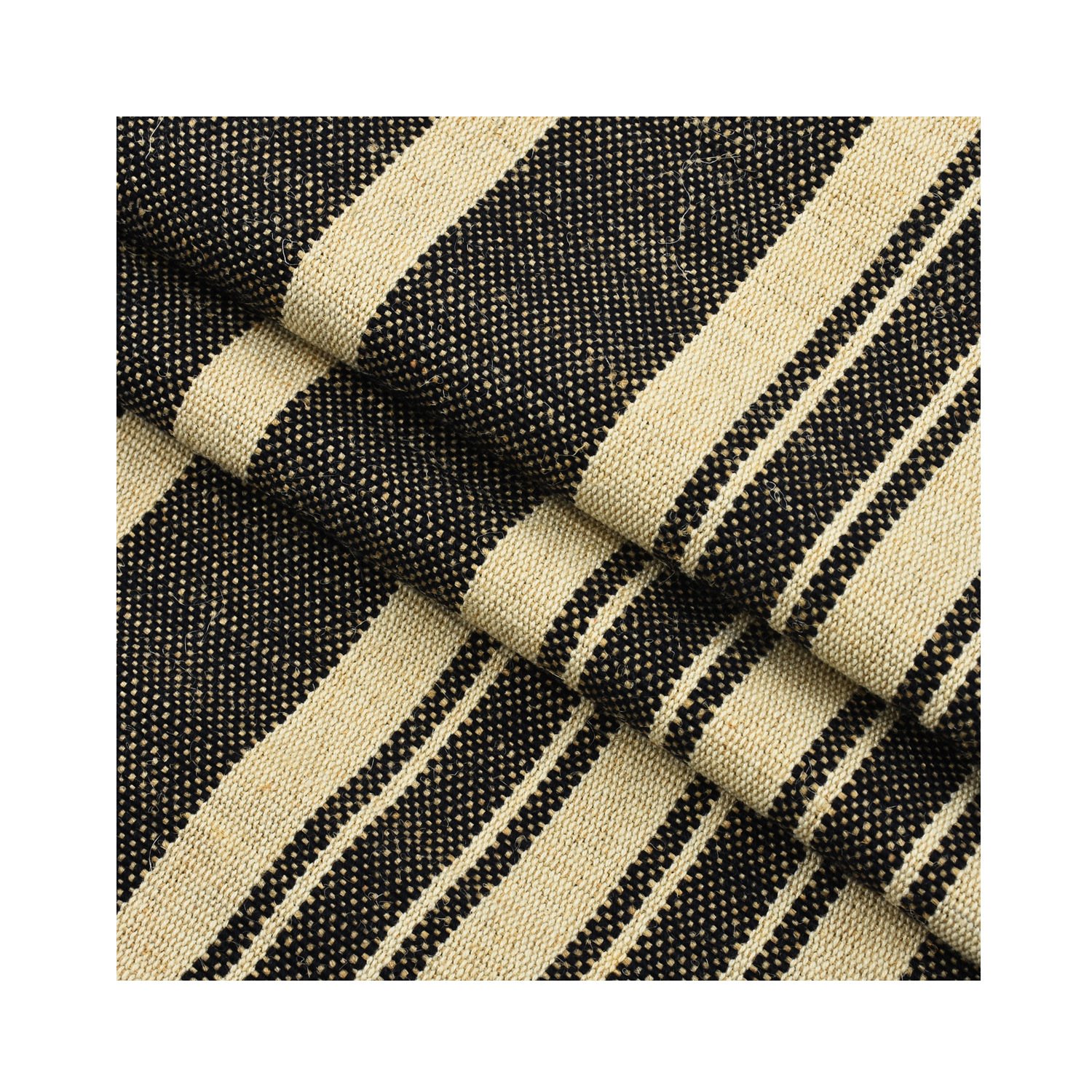 Navy-Dyed Jute Cotton Interwoven Yarn-Dyed Yarn-Dyed Jute Cotton Shoe Materials Handbags Luggage Handicraft Cloth