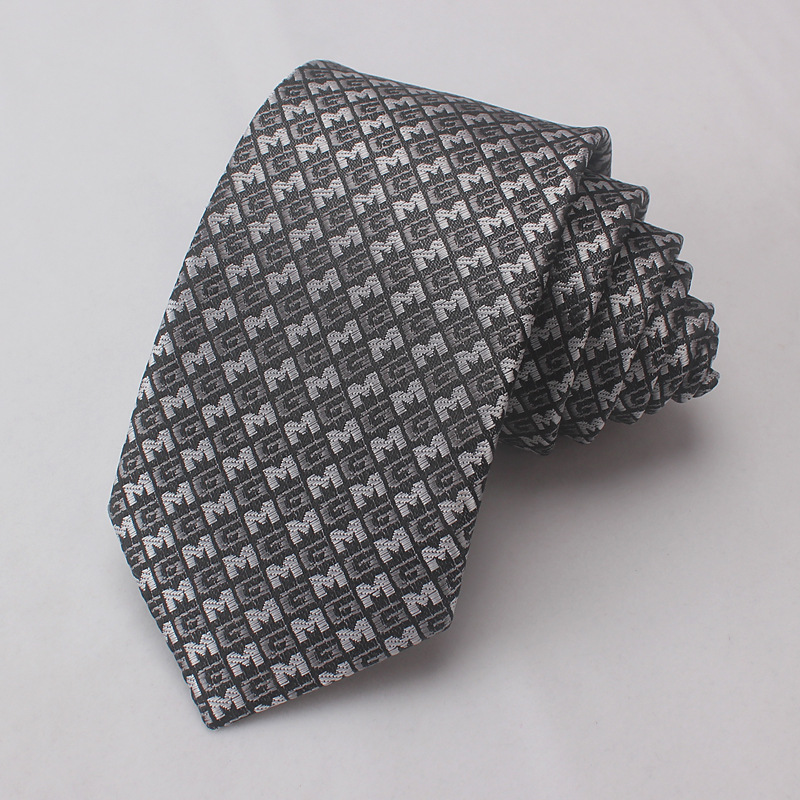 Picture of 25 New 8cm Polyester Jacquard Stripesd Tie 7cm Men's and Women's Business Formal Wear Casual High-End Red Black Blue