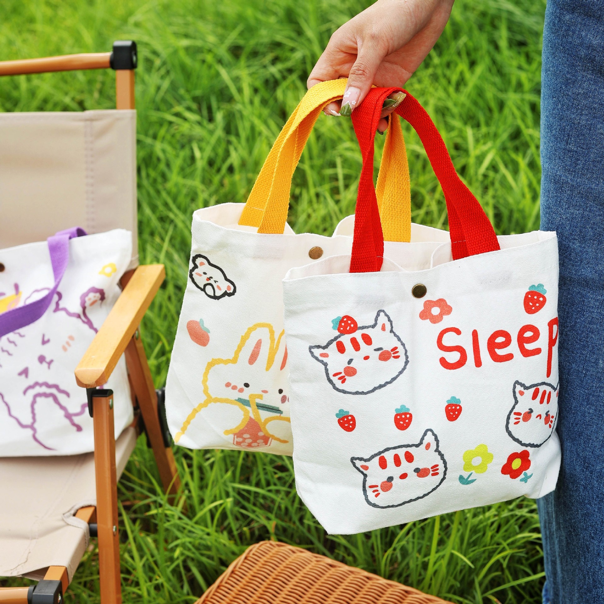 Canvas Gift Bag Large Capacity Birthday Gift Bag Packaging Portable Gift Bag Box Hand Gift Box Empty Bag