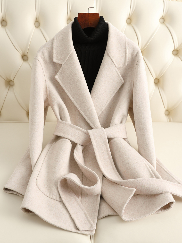 Picture of 『 Benefits』Autumn and Winter New Style Small Double-Sided Cashmere Outwear Women's Short Slim Slim Woolen Outwear for Women