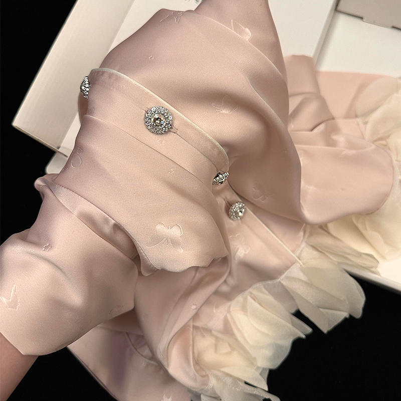 Ice Silk Pajamas for Women, Spring and Autumn, All-Season Long-Sleeved High-End Loungewear, Light Luxury Set, 2025 Live Broadcast Hot Item