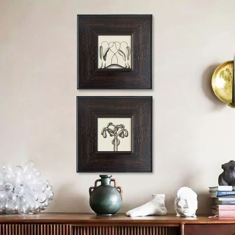 Wanwusheng High sense French modern niche art living room decorative painting Chinese ancient style retro study bedroom hanging painting