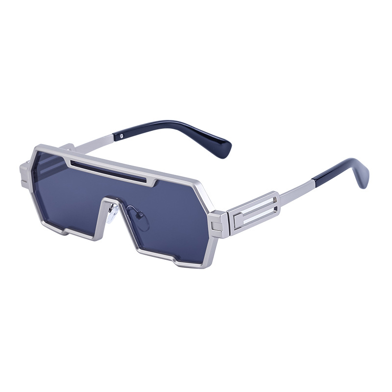 Picture of Retro Sunglasses for Men, Steampunk Style, Irregular Sunglasses, High-End Driving Glasses, Sun Protection One-Piece Glasses for Women