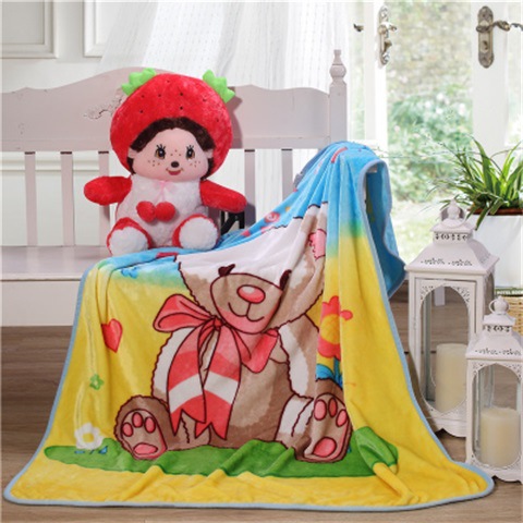 Picture of Children's Blanket Kindergarten Spring and Autumn Baby Coral Fleece Blanket Spring and Summer Single Layer Thin Blanket Office Nap