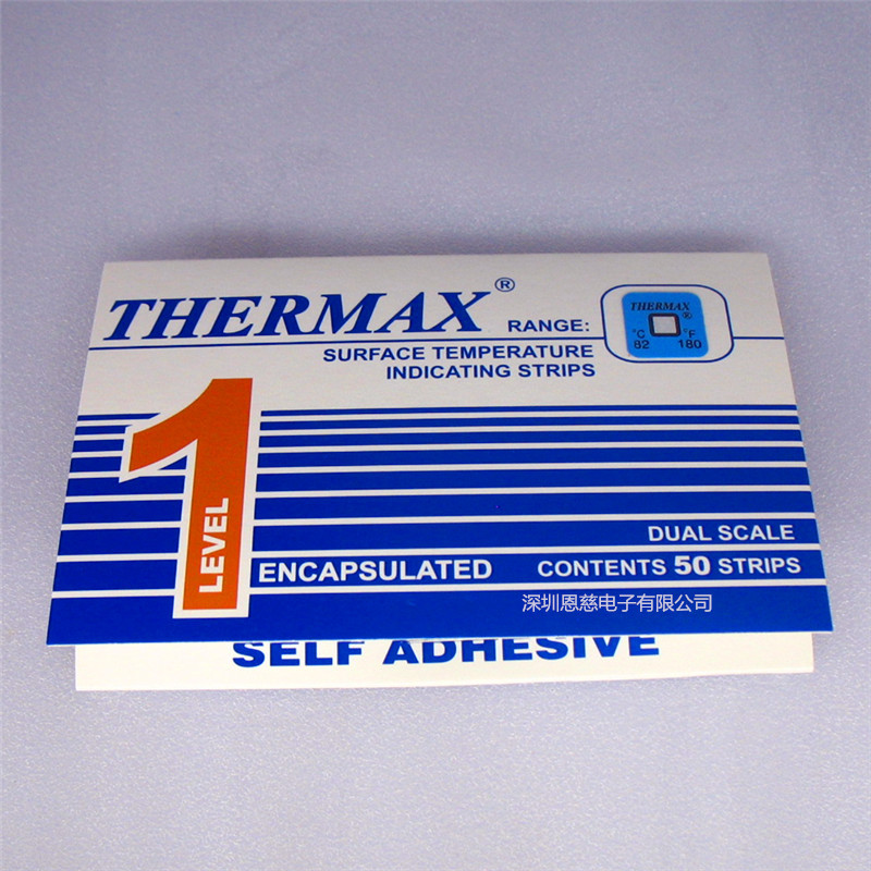 Picture of [Agent] British THERMAX color changing temperature paper single grid 82 degrees TMC temperature measuring paper temperature measuring sticker temperature sensing paper