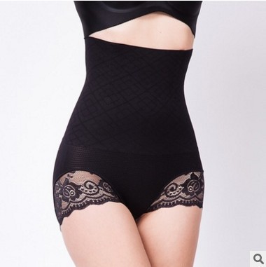 Postpartum high waist belly shaping underwear autumn and winter women's seamless seamless belly contracting hip lifting lace underwear