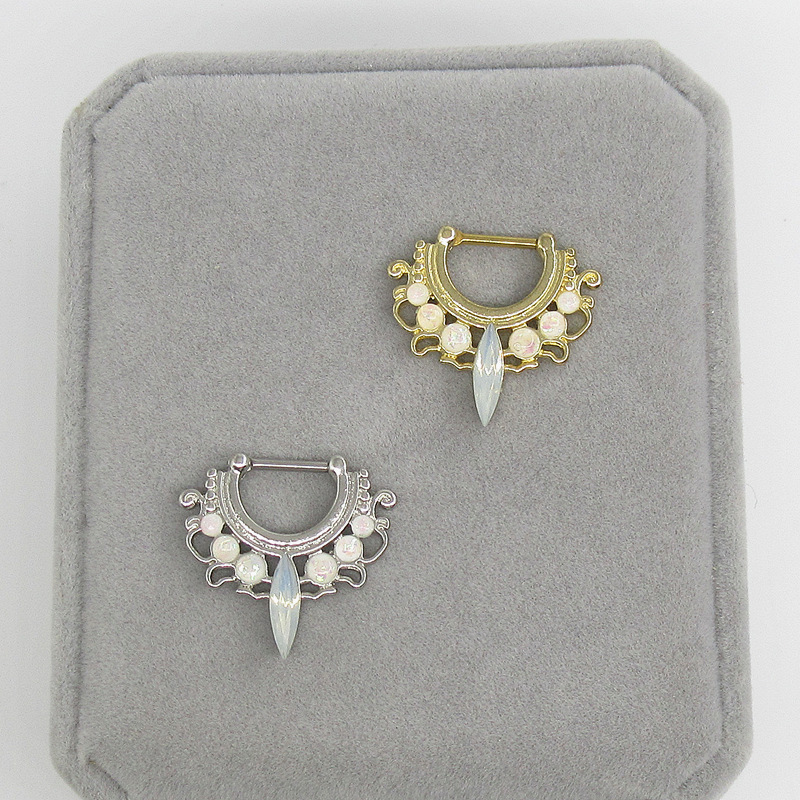 Picture of Aobao puncture jewelry European and American Opal stone EBAY Amazon AliExpress European and American trend puncture jewelry manufacturers