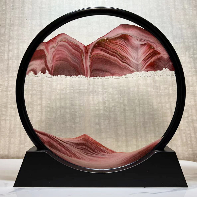 Picture of Creative quicksand painting decompression art home living room office quicksand ornaments desktop decorations light luxury hourglass