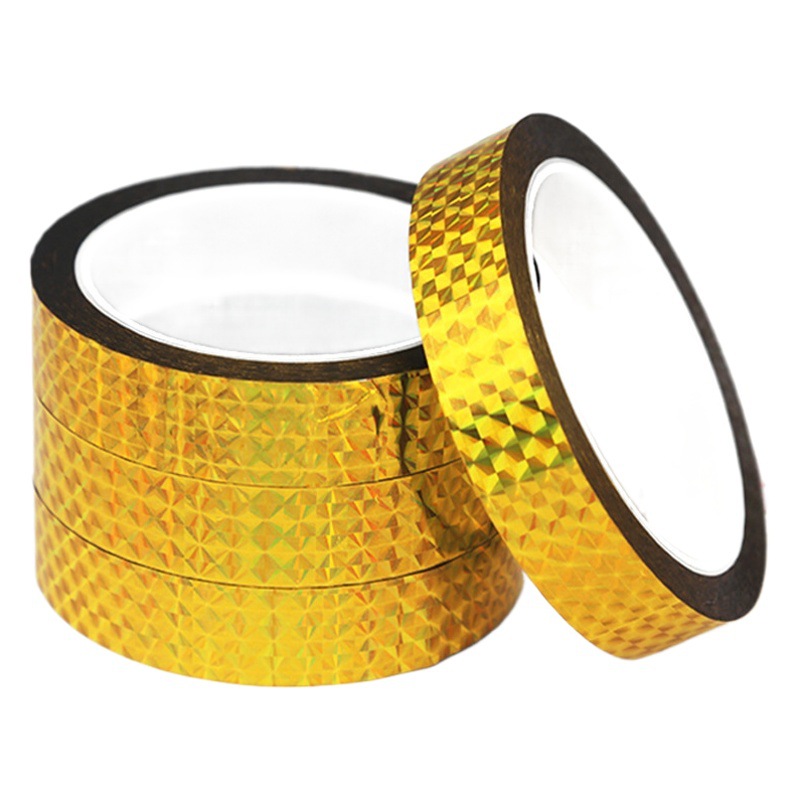 Golden Laser DIY Album Accessories Wedding Gift Box Packaging Laser Lace Tape Creative Decorative Tape
