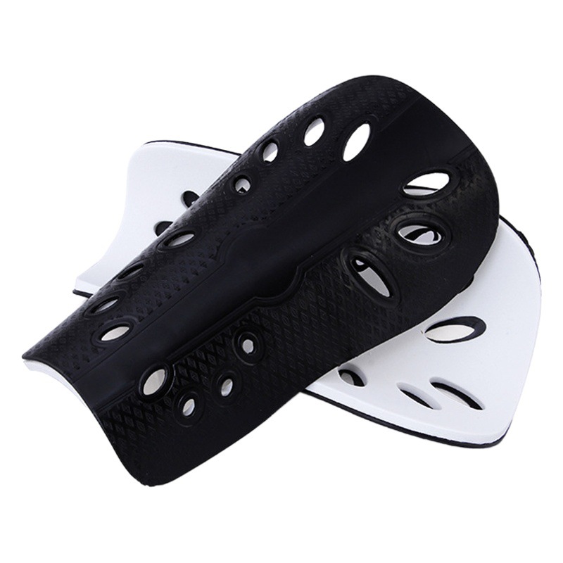 Genuine goods competition training Football protective gear leg guard with hole breathable leg guard children adult ultra-light guard board plug board