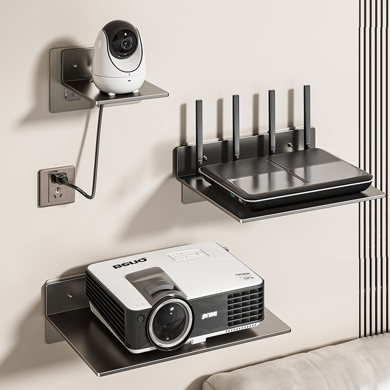 Punch-free Projector Bracket Wall-mounted Storage Rack Wall-mounted Router Placement Rack TV Set-top Box Support Rack