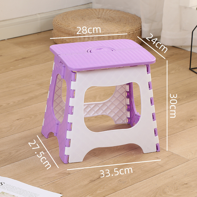 Picture of Thickened Plastic Folding Stool Portable Mini Outdoor Adult Children Chair Bench Portable Train Mazar